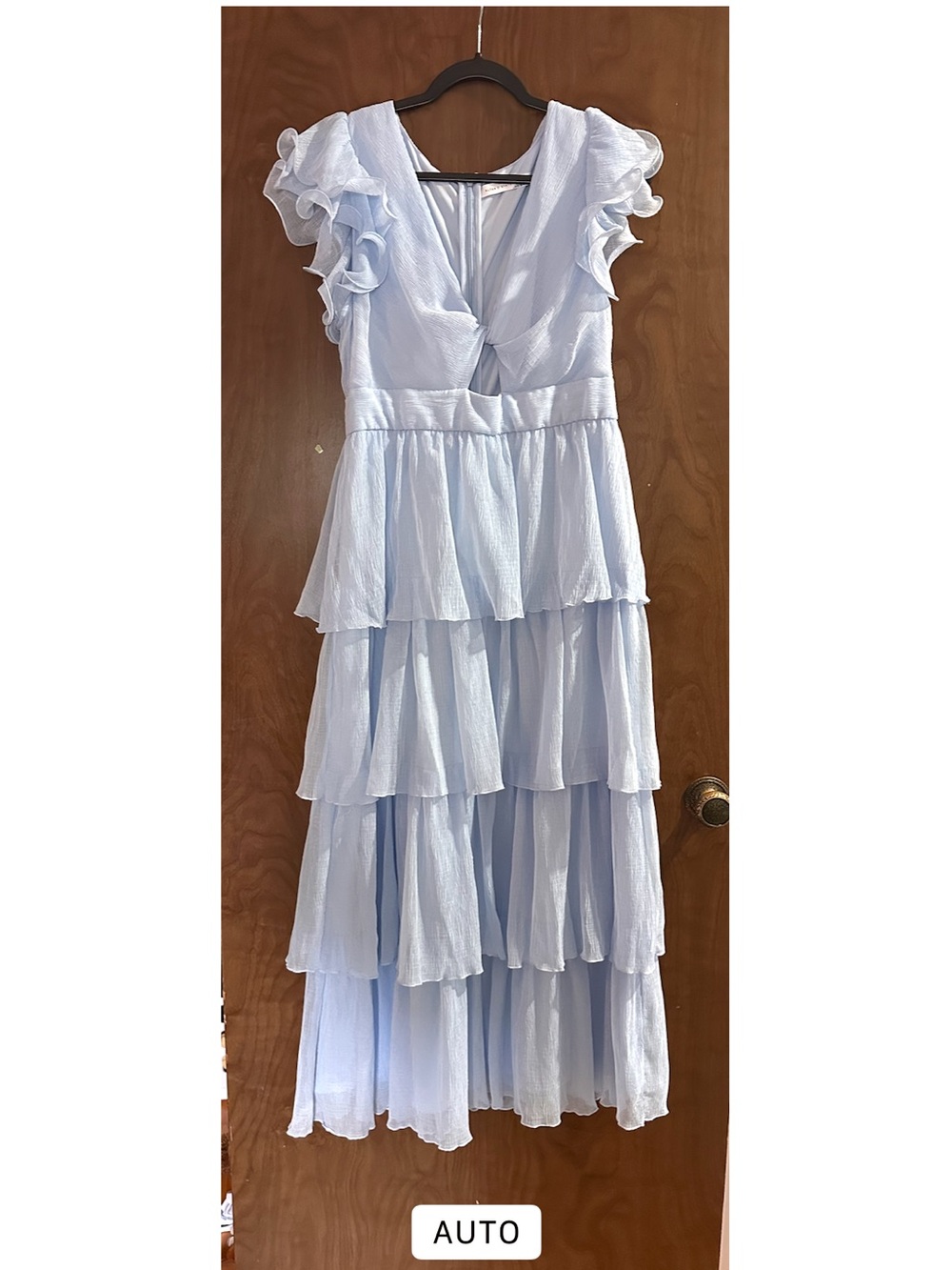 Altar'd State Pale Blue V-Neck Maxi Dress